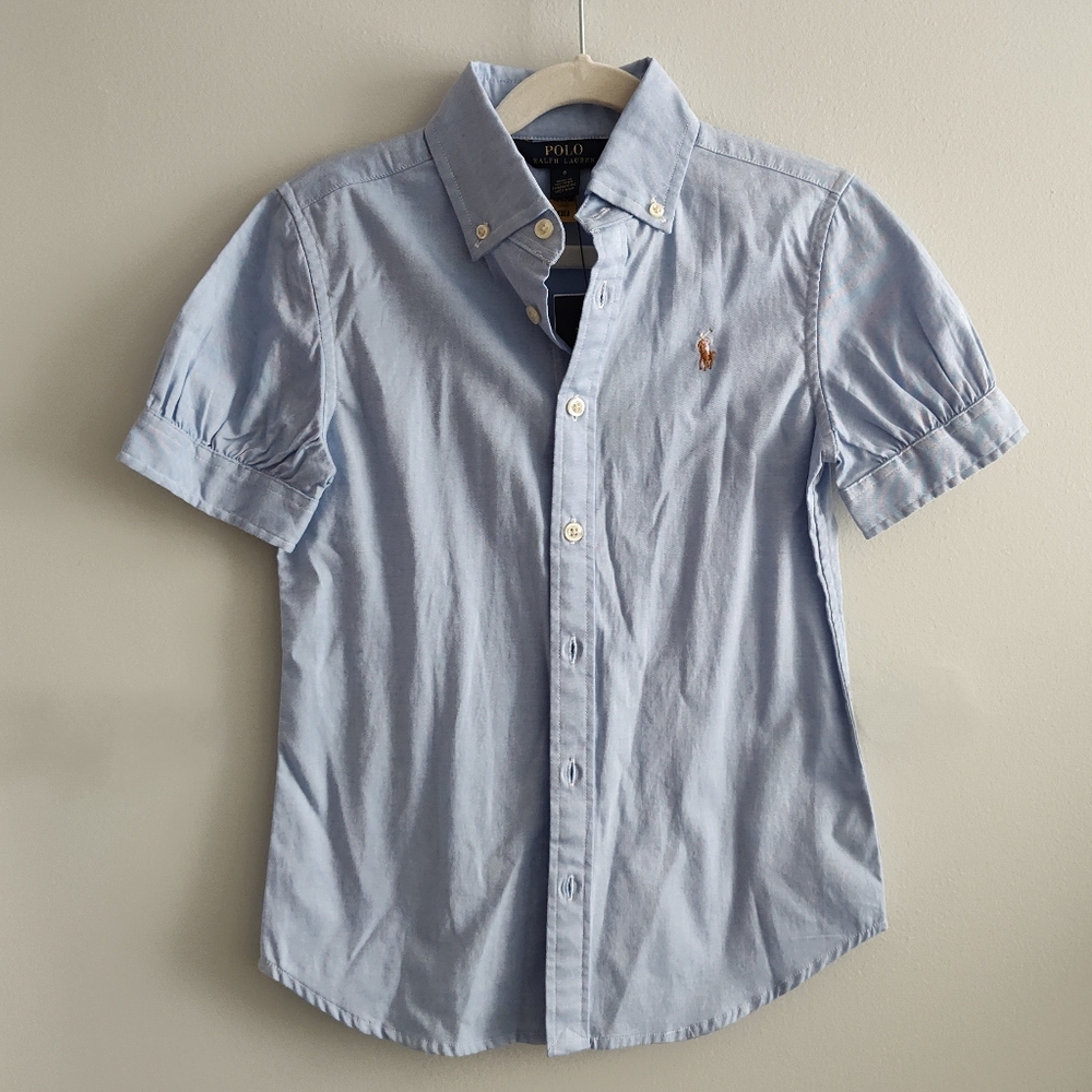 Ralph Lauren Girls Oxford Shirt Size 8 NWT